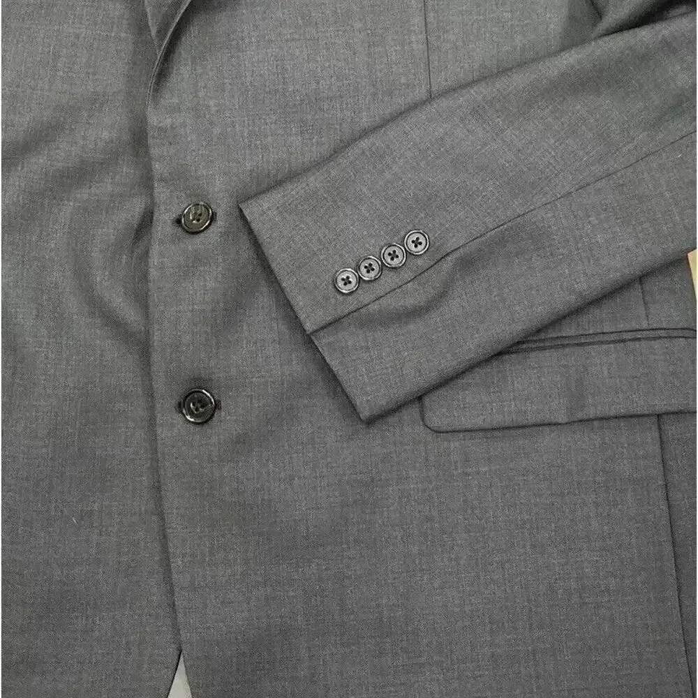 Lauren Ralph Lauren Wool Blend Gray Two Button Blazer Men's Size 46R